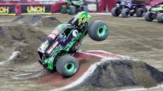 Monster Jam Indianapolis 2020 Grave Digger Adam Anderson freestyle [upl. by Kneeland]