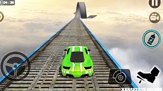 Impossible Stunt Car Tracks 3D Green Car Driving Stunts Levels 13 amp 14  Android GamePlay [upl. by Bushore]