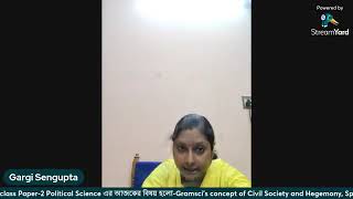 Gramscis concept of Civil Society and Hegemony Speaker Gargi SenguptaAssociate Professor [upl. by Babara437]