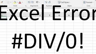 Excel Error DIV0 How to solve Excel error formula DIV0 excel office computer [upl. by Anaeg]