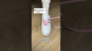 How to Lace Nike Air Force 1 Diamond Lacing Method 💎👟 asmr sneakers nike shoelaces [upl. by Ynaffat827]