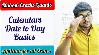 Calendars in Tamil  Basics Date to Day  Mahesh Cracks Quants  Reasoning  Aptitude for all Exams [upl. by Aleris838]