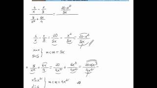 Operaciones combinadas sencillas con fracciones algebraicas 2 [upl. by Chessa509]