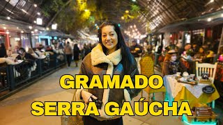 VLOG DE VIAGEM PARA GRAMADO  SERRA GAÚCHA  Restaurantes Padaria Café e um passeio pelas ruas [upl. by Prince]