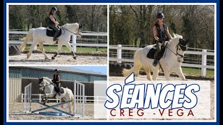 TRAINING Dressage et obstacle avec Creg et Véga [upl. by Elocyn673]