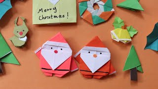 Origami Christmas Santa 聖誕節摺紙教學 聖誕老人 [upl. by Carpio]