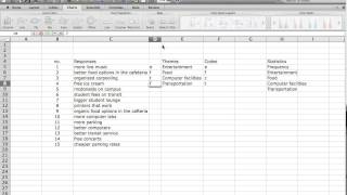 Part 1  Using Excel for Openended Question Data Analysis [upl. by Draper]