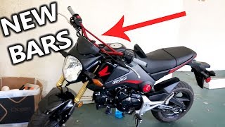 How to install aftermarket Handlebars on a Honda Grom [upl. by Terr190]