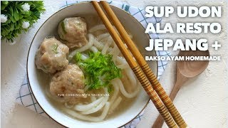 UDON SOUP WITH CHICKEN MEATBALL [upl. by Oeak141]