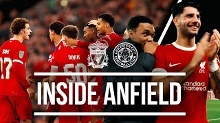 INSIDE ANFIELD Liverpool 31 Leicester City  BEST view of comeback win [upl. by Notsrik479]