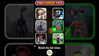 Can you guess the Monsters voice correctly Which Monsters voice is the scariest  Eat Monsters [upl. by Gaves]