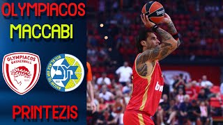 Olympiacos  Maccabi  Printezis winner in his last game [upl. by Ahsinirt]