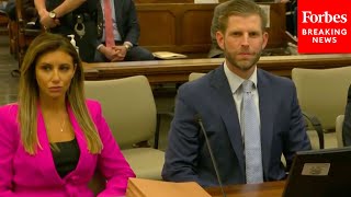 BREAKING NEWS Cameras Capture Eric Trump Letitia James In Courtroom At NYC Civil Fraud Trial [upl. by Schonfeld946]