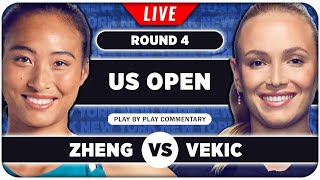 ZHENG vs VEKIC • US Open 2024 • LIVE Tennis Play by Play Stream [upl. by Ginzburg]