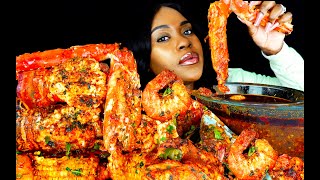 KING CRAB SEAFOOD BOIL MUKBANG  SEAFOOD  MUKBANG  DESHELLED LOBSTER  SEAFOOD BOIL  ASMR EATING [upl. by Mayes]