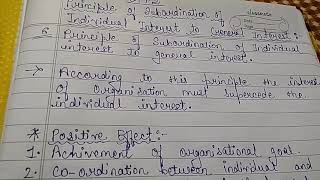 Principle of Subordination of lndividual interest to General interest Fayol Principle class12 [upl. by Tnirb329]