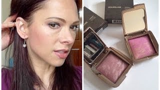 HOURGLASS AMBIENT BLUSHES TryonDemo Review amp Swatches Mood Exposure Radiant Magenta [upl. by Isolt911]