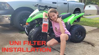 KFX 90 Air Filter Replacement kfx90 kawasaki kids [upl. by Powder462]