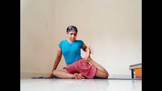 Practiced Viparita Chaturanga Dandasana and Knee rotating asanas [upl. by Yirinec]