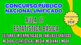 Concurso público nacional unificado  CNU  Estatística básica [upl. by Eppesiug200]