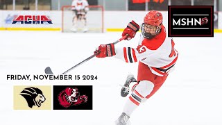 Purdue NW Pride vs Maryville Saints  Mens DI Hockey [upl. by Toolis]