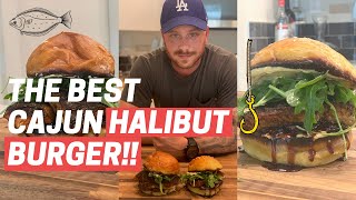 Cajun Halibut Burger  Easy How To Recipe [upl. by Ling]