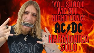 ACDC You Shook Me All Night Long HARMONICA SOLO [upl. by Gibun]