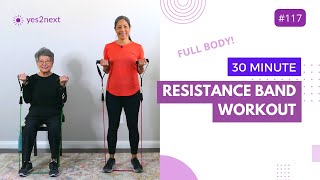 30 MIN RESISTANCE BAND WORKOUT for Beginners Seniors  Elastic Exercise Band Workout [upl. by Nalrah897]