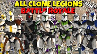 ALL Phase I CLONE LEGIONS Battle Royale  Men of War Star Wars Mod Battle Simulator [upl. by Onivag]