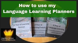 How to use Angelikas LANGUAGE LEARNING PLANNERS German French [upl. by Waers]