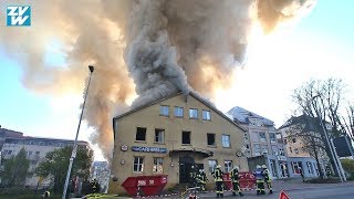 Fünf Verletzte bei Großbrand in der Göppinger Straße in Schorndorf 16042019 [upl. by Novar]