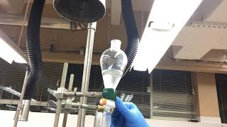 Bromobutane Synthesis from Butanol Collecting the Bromobutane layer 16 [upl. by Keverian671]