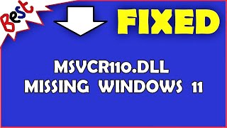 msvcr110dll missing Windows 11 [upl. by Yeaton]