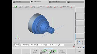 HEIDENHAIN  CNC PILOT  640  Programming  Thread Under cutDIN 76 and Thread cutting [upl. by Rigdon490]