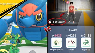 SOLO MEGA HERACROSS raid in Pokemon GO [upl. by Rustin]