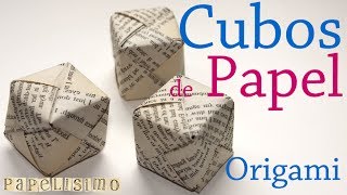 Tutorial Caja Cubo Papel Origami [upl. by Derreg]