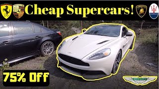 Modified Supercars at Salvage Auction Copart Ferrari GTR Samcrac [upl. by Atirehc]