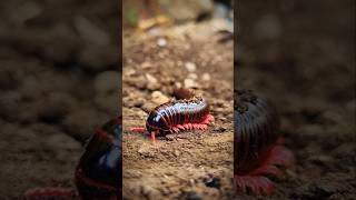 The giant millipede revealed its elegant body as it emerged from its nest millipede shortvideo [upl. by Sandler]