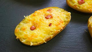 Patatas al horno con queso y jamón [upl. by Safire]