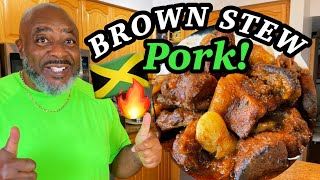 How to cook Brown Stew Pork  Deddys Kitchen [upl. by Wieren]