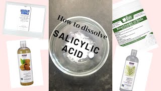 HOW TO WORK WITH SALICYLIC ACID POWDER IN FORMULATIONS BHA SOLVENTS [upl. by Kono]