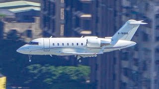 Bombardier Challenger 605 Flies Above Taipei City [upl. by Cordie316]