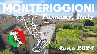 Medieval walled town in Tuscany  Monteriggioni 🇮🇹 Italy walking tour [upl. by Piselli]