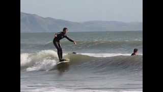 Surfing Bolinas Marin County California [upl. by Yekcir221]