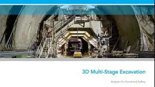 PLAXIS Showcase 3D MultiStage Excavation of a Tunnel and Gallery [upl. by Nyrac]