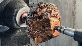 🌀 Woodturning  Black Gold Manzanita Burl [upl. by Nela319]