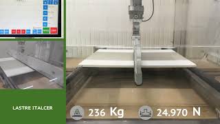 Breaking Load Test 12mm Ceramic Tile vs 20mm Calacatta Marble and Travertine Marble [upl. by Subak639]