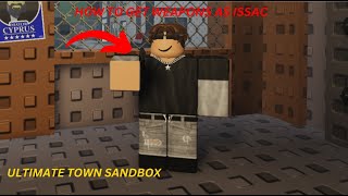 Roblox Ultimate Town Sandbox  How to Get Guns as Issac Tutorial [upl. by Annalise544]