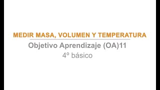 MASA VOLUMEN Y TEMPERATURA [upl. by Tsirhc]