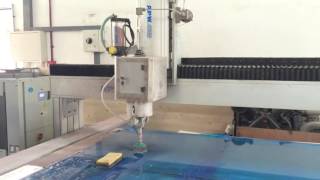 Water Jet Cutting Glass  25 mm fire resistant glass [upl. by Haleehs855]